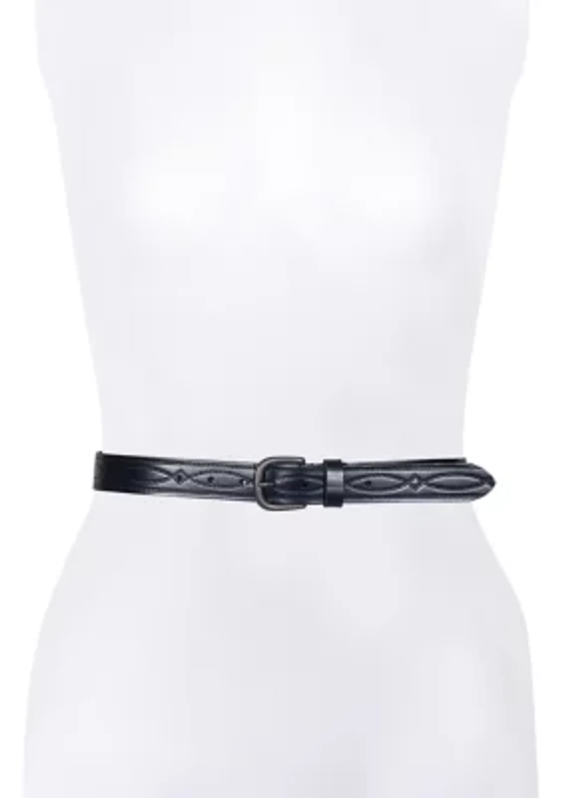30 Millimeter Belt with Western Embossing