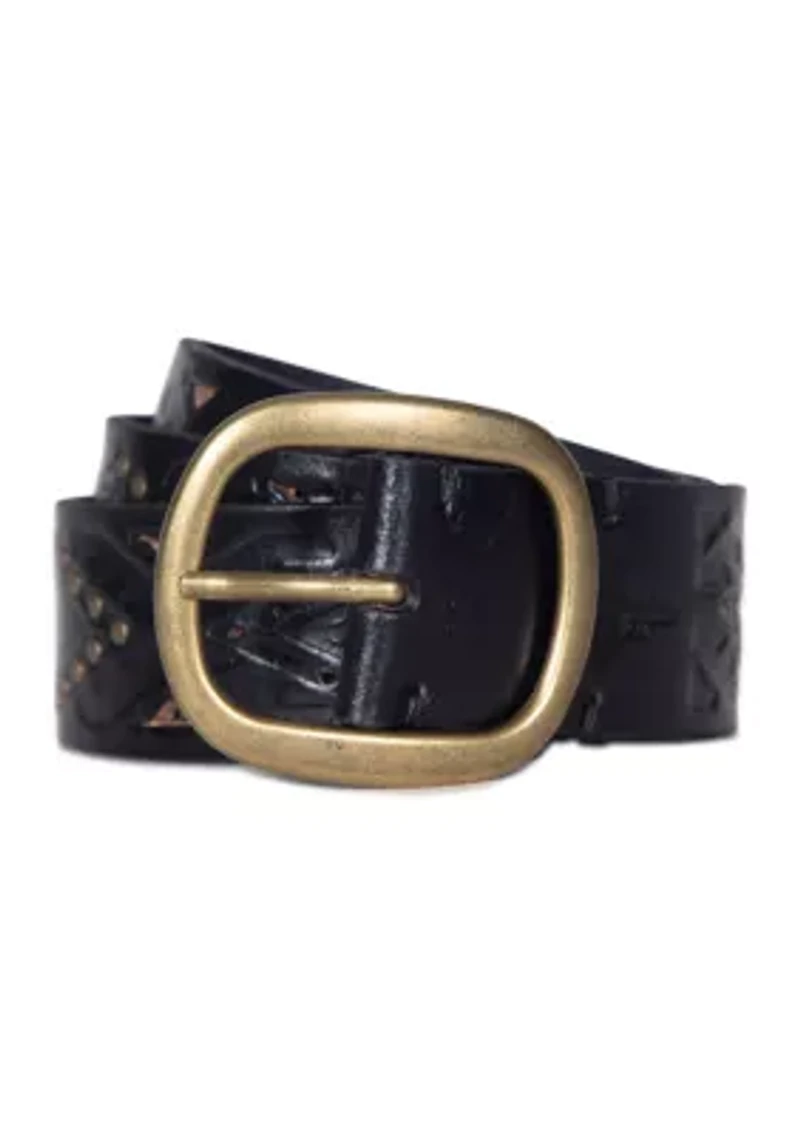 38 Millimeter Belt with Southwestern Embossing