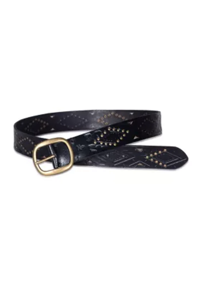 38 Millimeter Belt with Southwestern Embossing