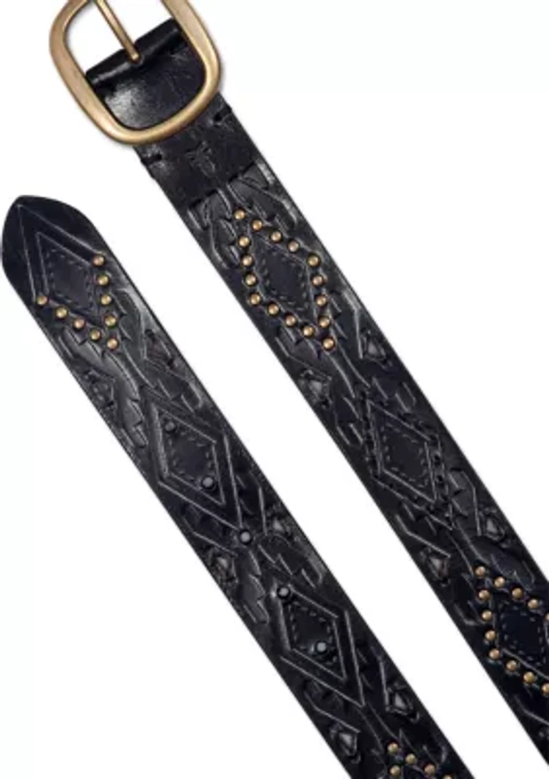 38 Millimeter Belt with Southwestern Embossing