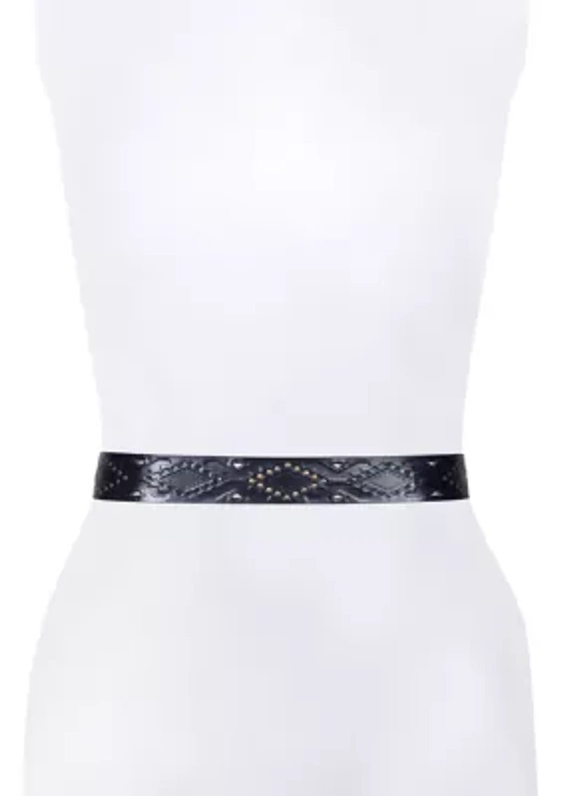 38 Millimeter Belt with Southwestern Embossing