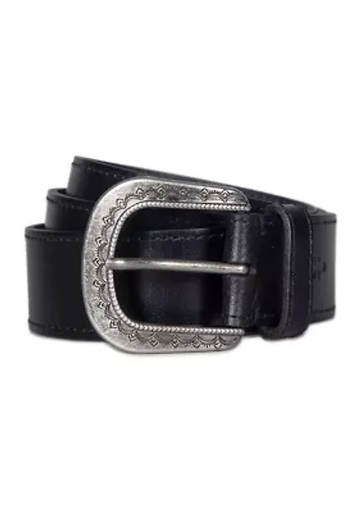 38 Millimeter Belt with Engraved Buckle