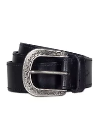 38 Millimeter Belt with Engraved Buckle