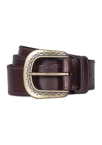 38 Millimeter Belt with Engraved Buckle