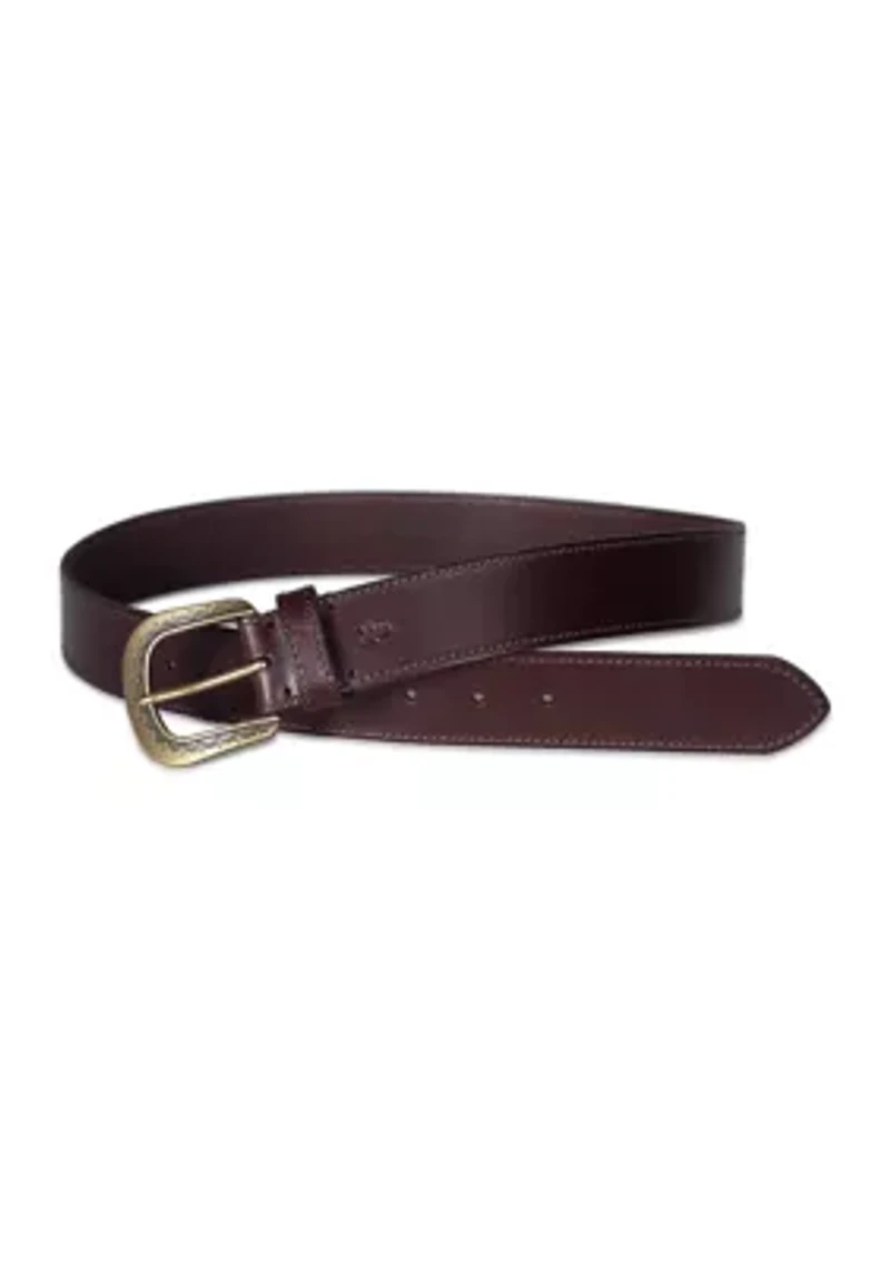 38 Millimeter Belt with Engraved Buckle