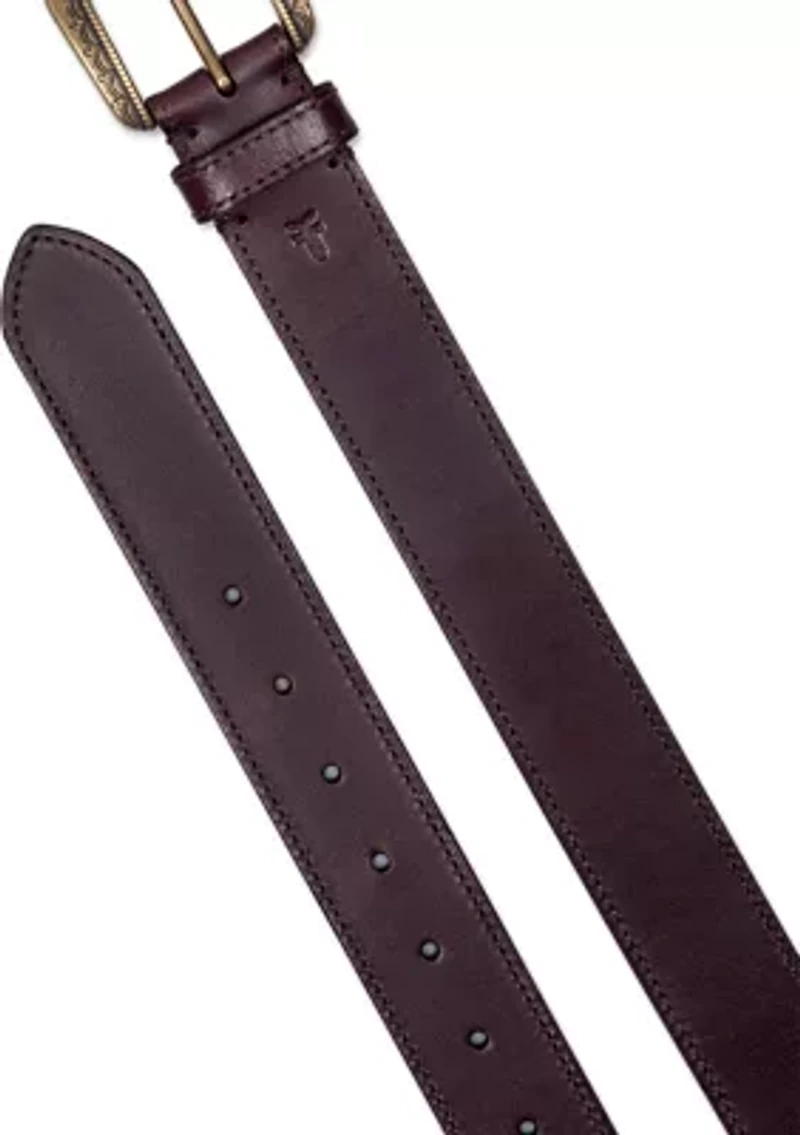 38 Millimeter Belt with Engraved Buckle