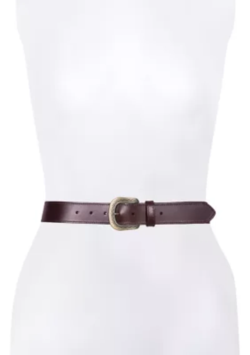 38 Millimeter Belt with Engraved Buckle