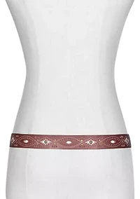 30 Millimeter Belt with Embroidered Perforated Rivots