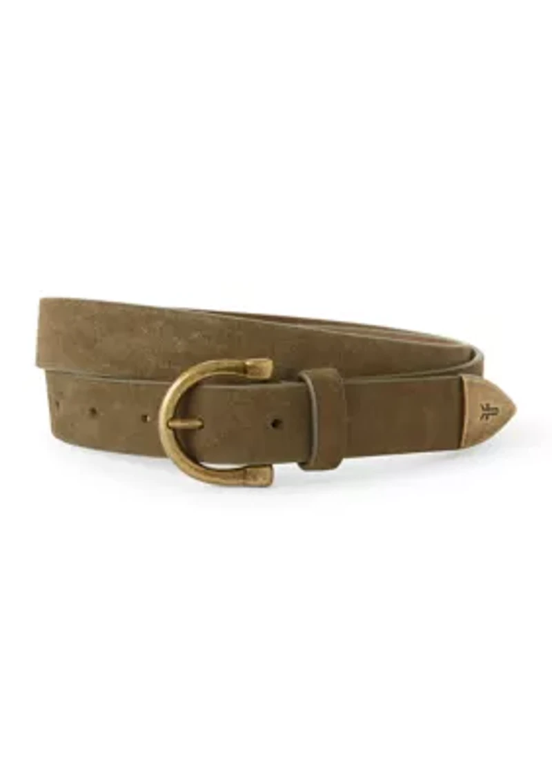 25mm Suede Horseshoe Buckle Belt