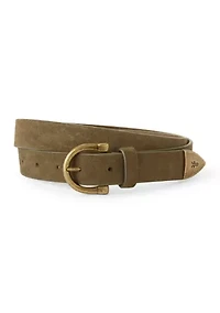 25mm Suede Horseshoe Buckle Belt