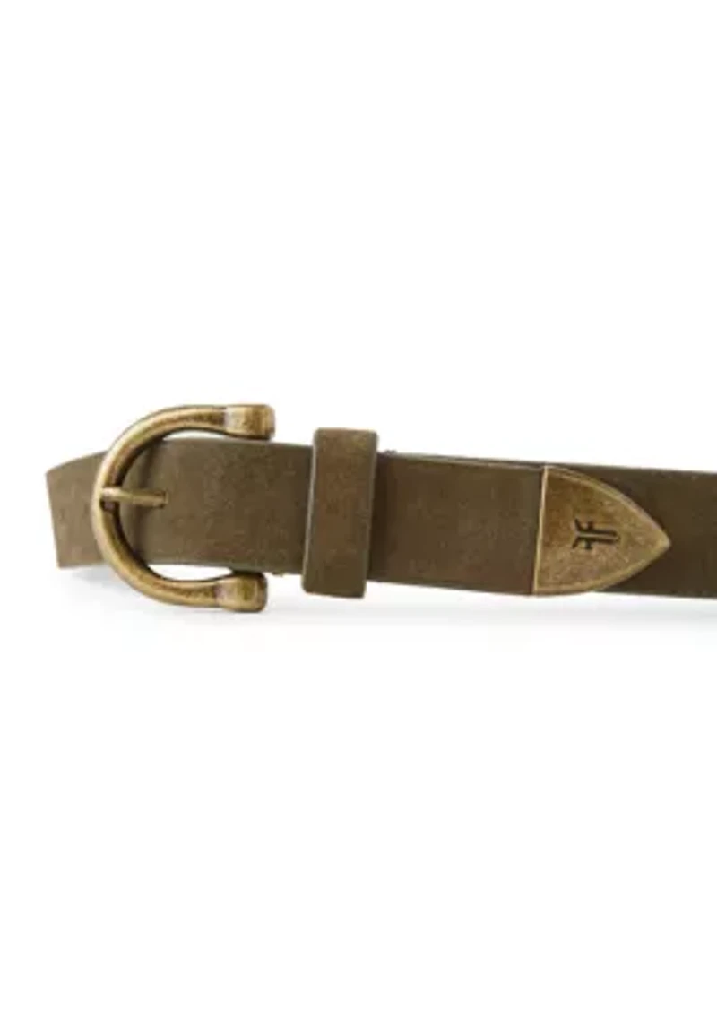 25mm Suede Horseshoe Buckle Belt