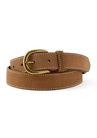 30 MM Suede Belt with Contrast Stitching