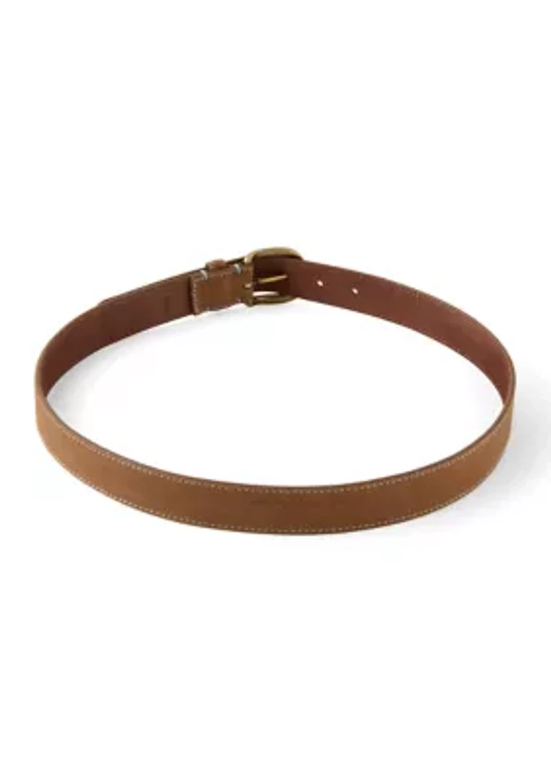 30 MM Suede Belt with Contrast Stitching
