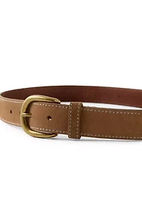 30 MM Suede Belt with Contrast Stitching