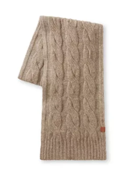 Women's Wide Cable Scarf