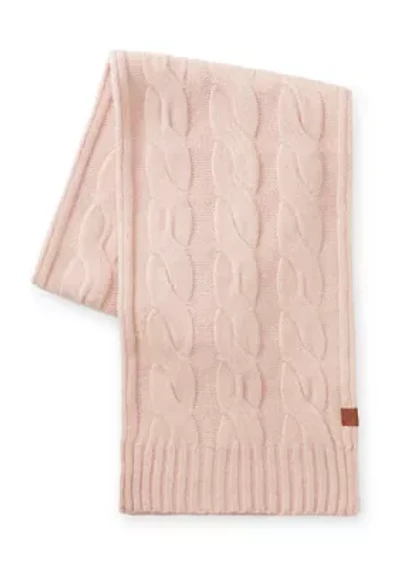 Wide Cable Knit Scarf