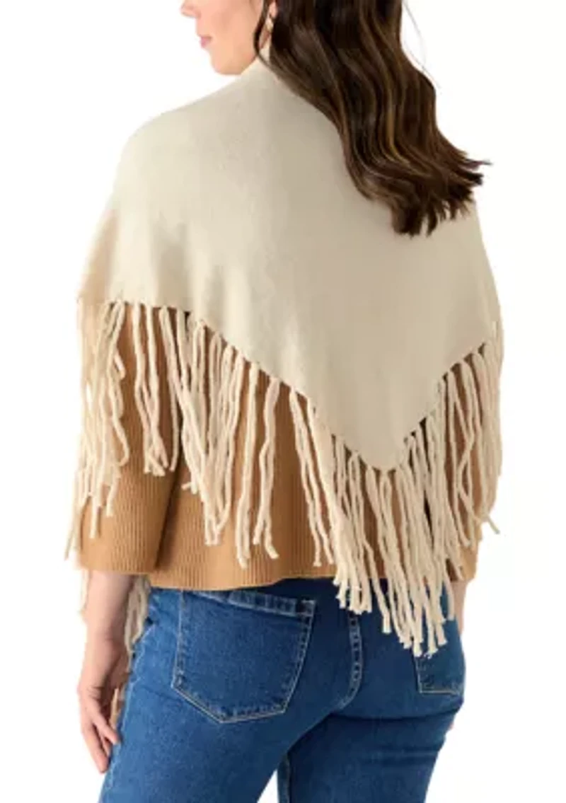 Long Fringe Triangle Scarf