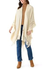 Embellished Fringe Ruana