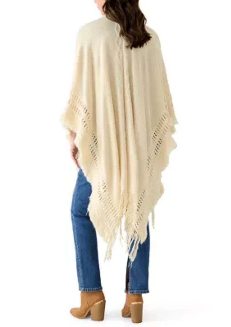 Embellished Fringe Ruana