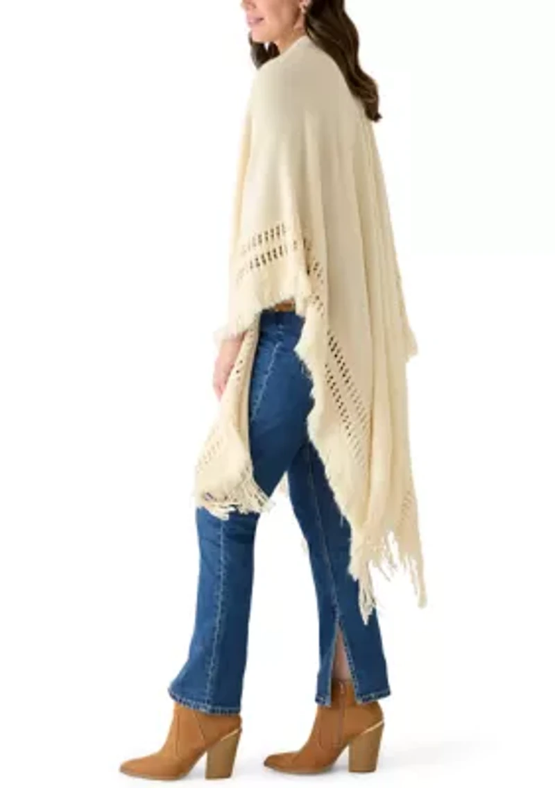 Embellished Fringe Ruana