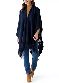 Embellished Fringe Ruana