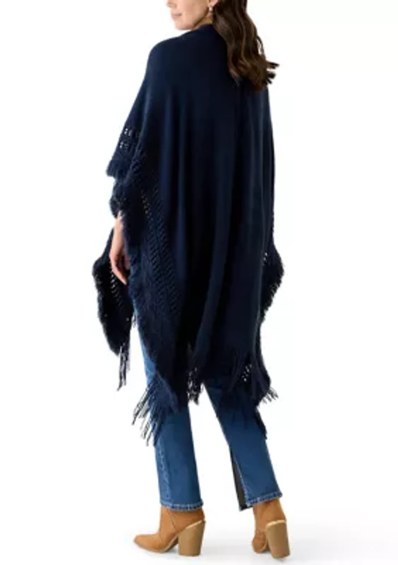 Embellished Fringe Ruana
