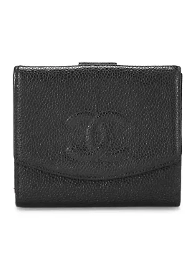 Chanel Black Caviar Timeless Credit Card Compact Wallet - FINAL SALE, NO RETURNS