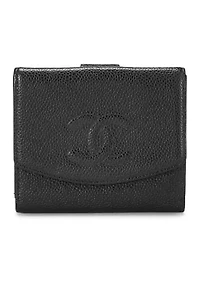 Chanel Black Caviar Timeless Credit Card Compact Wallet - FINAL SALE, NO RETURNS