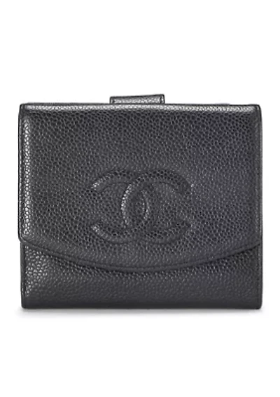 Chanel Black Caviar Timeless Compact Wallet - FINAL SALE, NO RETURNS