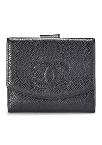 Chanel Black Caviar Timeless Compact Wallet - FINAL SALE, NO RETURNS