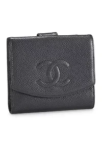 Chanel Black Caviar Timeless Compact Wallet - FINAL SALE, NO RETURNS