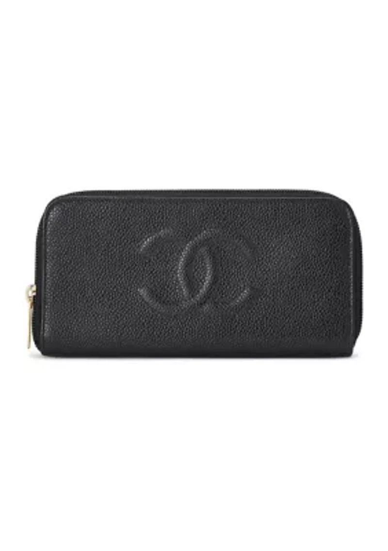Chanel Black Caviar CC Zip Around Wallet - FINAL SALE, NO RETURNS