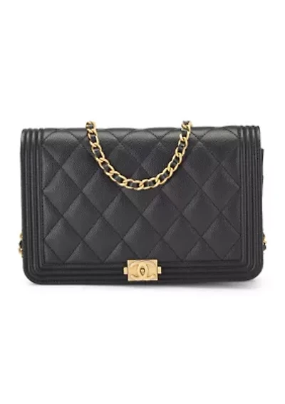 Black Caviar Boy Wallet on Chain (WOC) - FINAL SALE, NO RETURNS