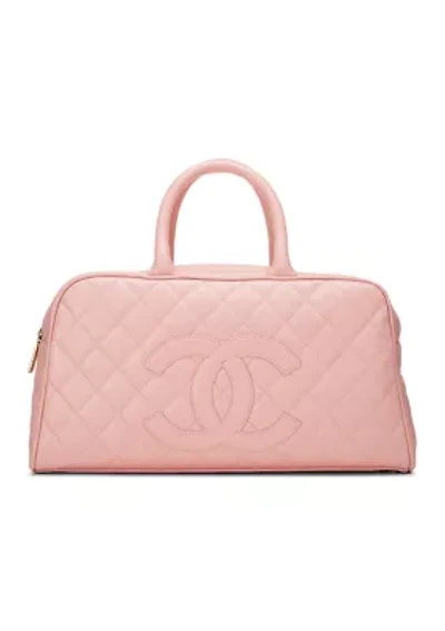 Chanel Pink Quilted Caviar Bowler Medium - FINAL SALE, NO RETURNS