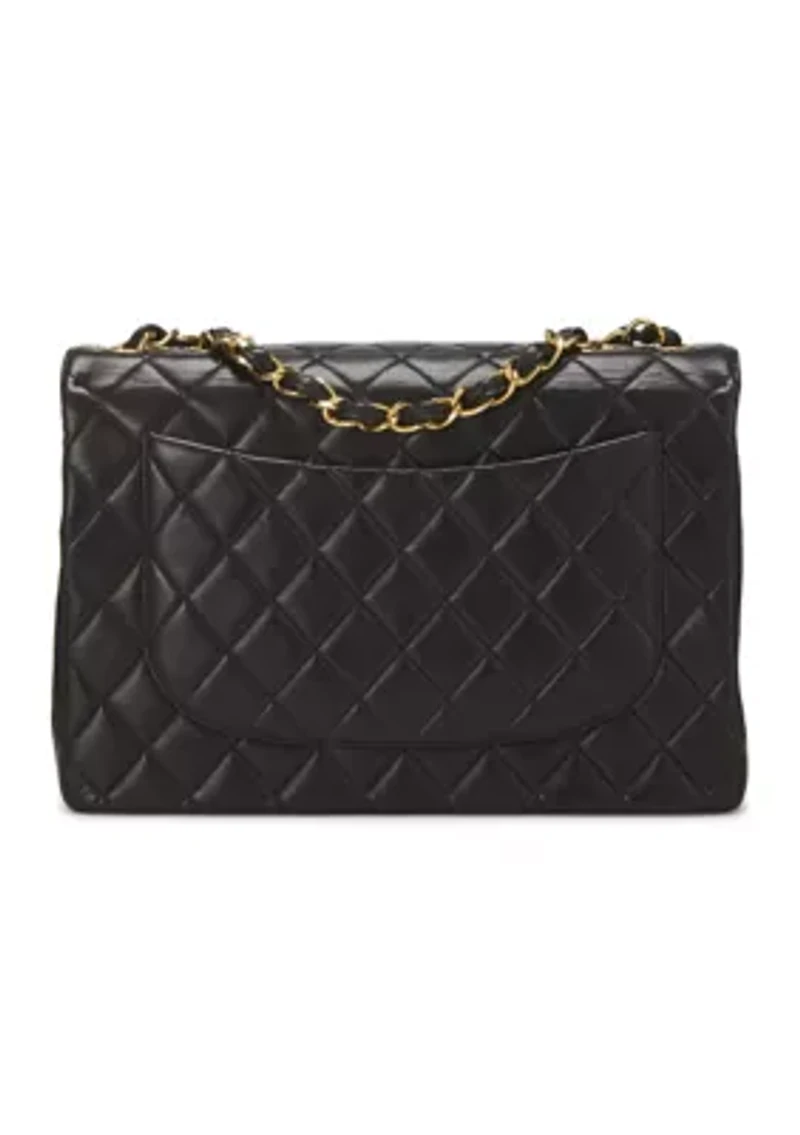 Chanel Black Quilted Lambskin Half Flap Jumbo - FINAL SALE, NO RETURNS