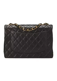 Chanel Black Quilted Lambskin Half Flap Jumbo - FINAL SALE, NO RETURNS