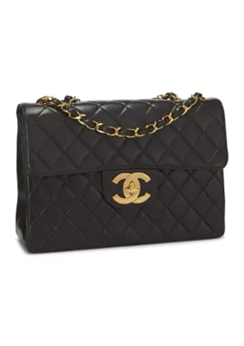 Chanel Black Quilted Lambskin Half Flap Jumbo - FINAL SALE, NO RETURNS