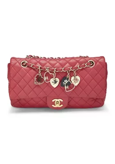 Chanel Red Quilted Lambskin Valentine Flap Medium - FINAL SALE, NO RETURNS