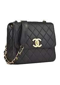 Chanel Black Lambskin Big 'CC' Square Flap - FINAL SALE, NO RETURNS