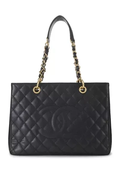 Black Caviar Grand Shopping Tote (GST) - FINAL SALE, NO RETURNS