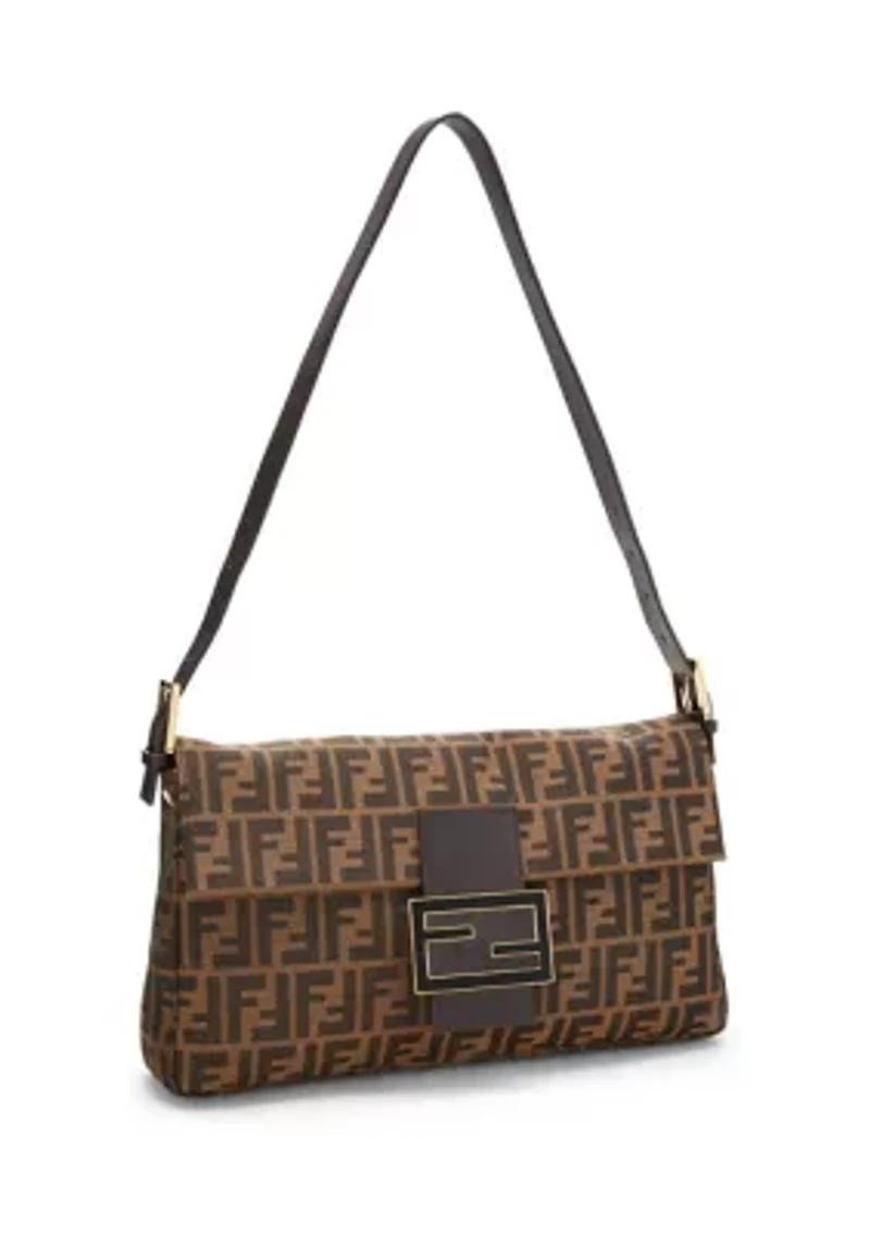 Fendi Brown Zucca Shoulder Bag - FINAL SALE, NO RETURNS