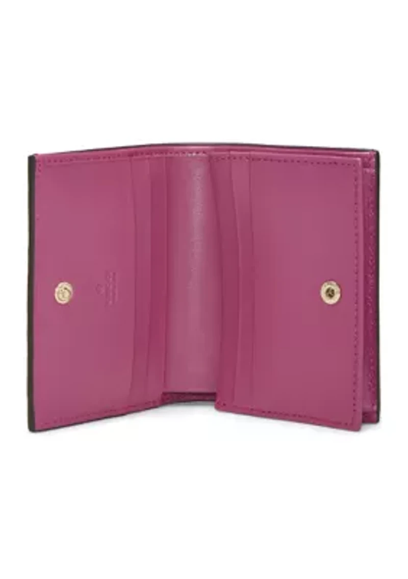Gucci Pink Guccissima Bow Bifold Wallet - FINAL SALE, NO RETURNS
