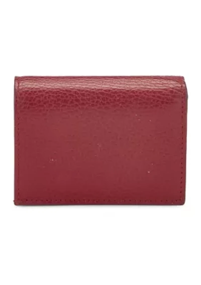 Gucci Red Leather GG Marmont Card Case - FINAL SALE, NO RETURNS