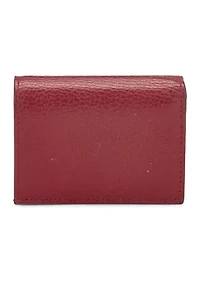 Gucci Red Leather GG Marmont Card Case - FINAL SALE, NO RETURNS