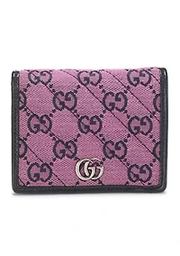 Gucci Pink Canvas Marmont Card Case - FINAL SALE, NO RETURNS