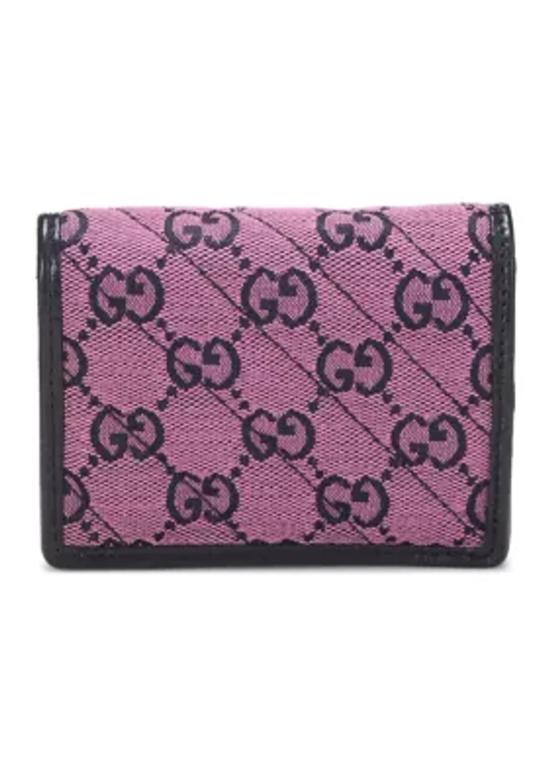 Gucci Pink Canvas Marmont Card Case - FINAL SALE, NO RETURNS