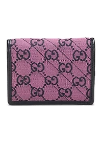 Gucci Pink Canvas Marmont Card Case - FINAL SALE, NO RETURNS