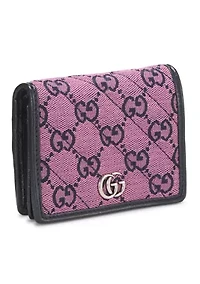 Gucci Pink Canvas Marmont Card Case - FINAL SALE, NO RETURNS