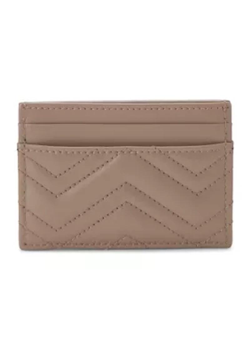Gucci Beige Leather Marmont Card Case - FINAL SALE, NO RETURNS