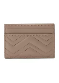 Gucci Beige Leather Marmont Card Case - FINAL SALE, NO RETURNS